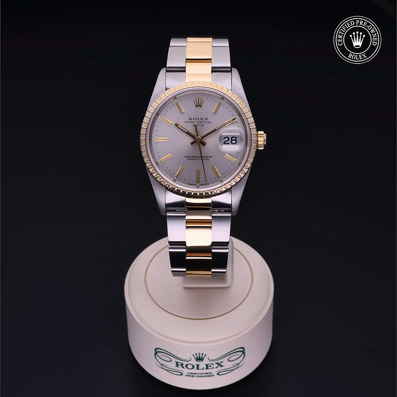 Rolex Certified Pre-Owned: Oyster Perpetual  Date 34, 34 mm, in Acciaio/oro G,  1994, 15223